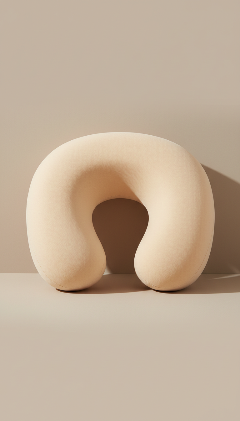 Memory foam neck pillow with soft-touch cover
