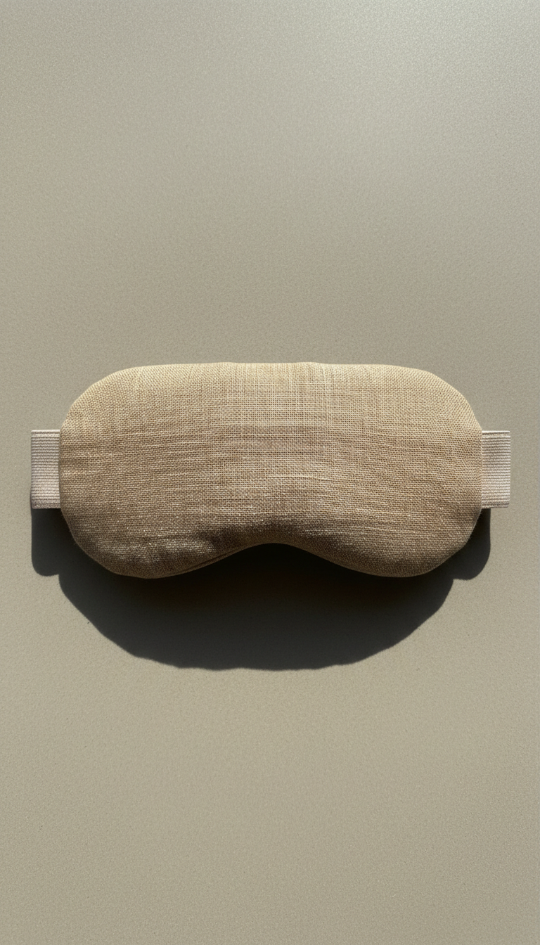 Weighted linen eye mask for deep relaxation